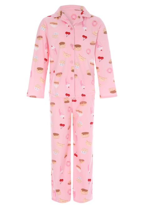 Girls Pink Brunch Long Pyjama Set