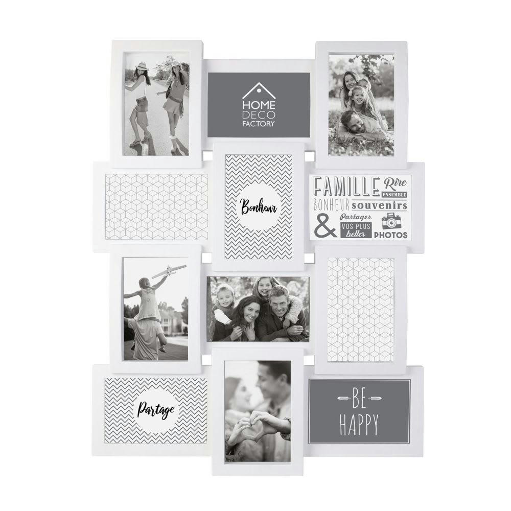 - Pêle-mêle 12 photos 10 x 15 cm be happy blanc
