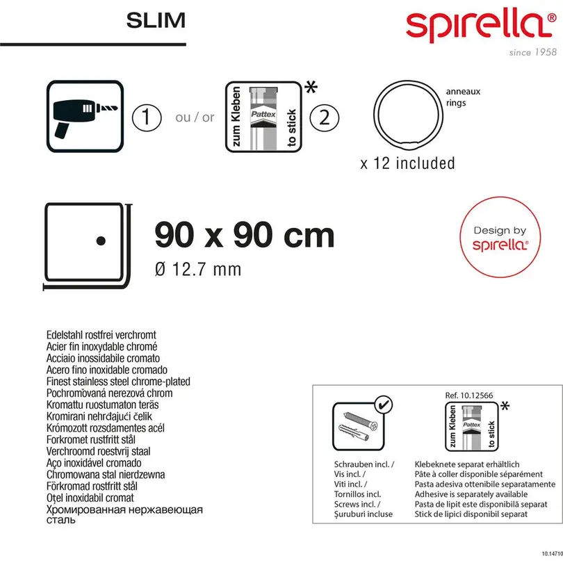 Duschvorhangstange Slim