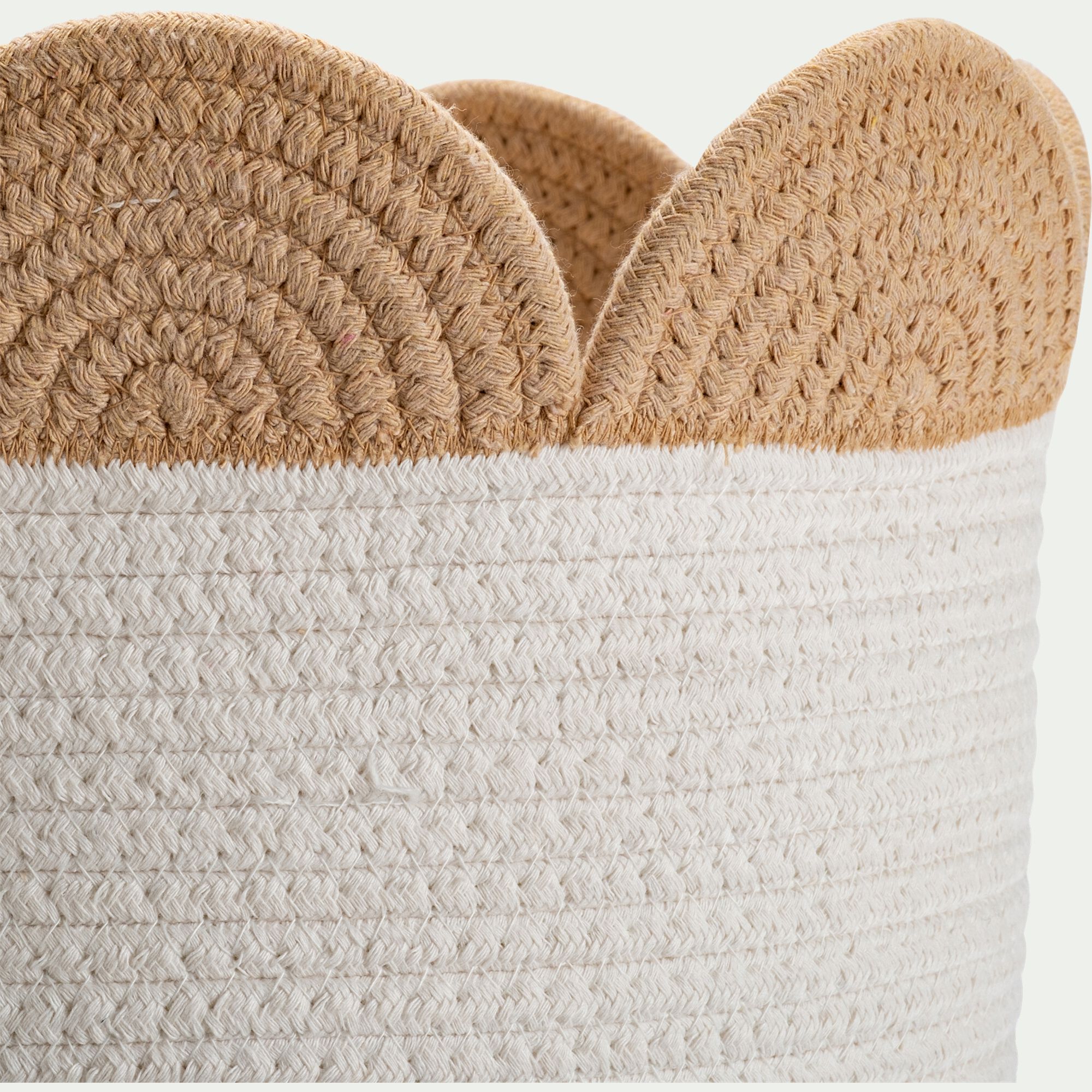 ASIA - Panier de rangement bicolore D30x26cm - naturel