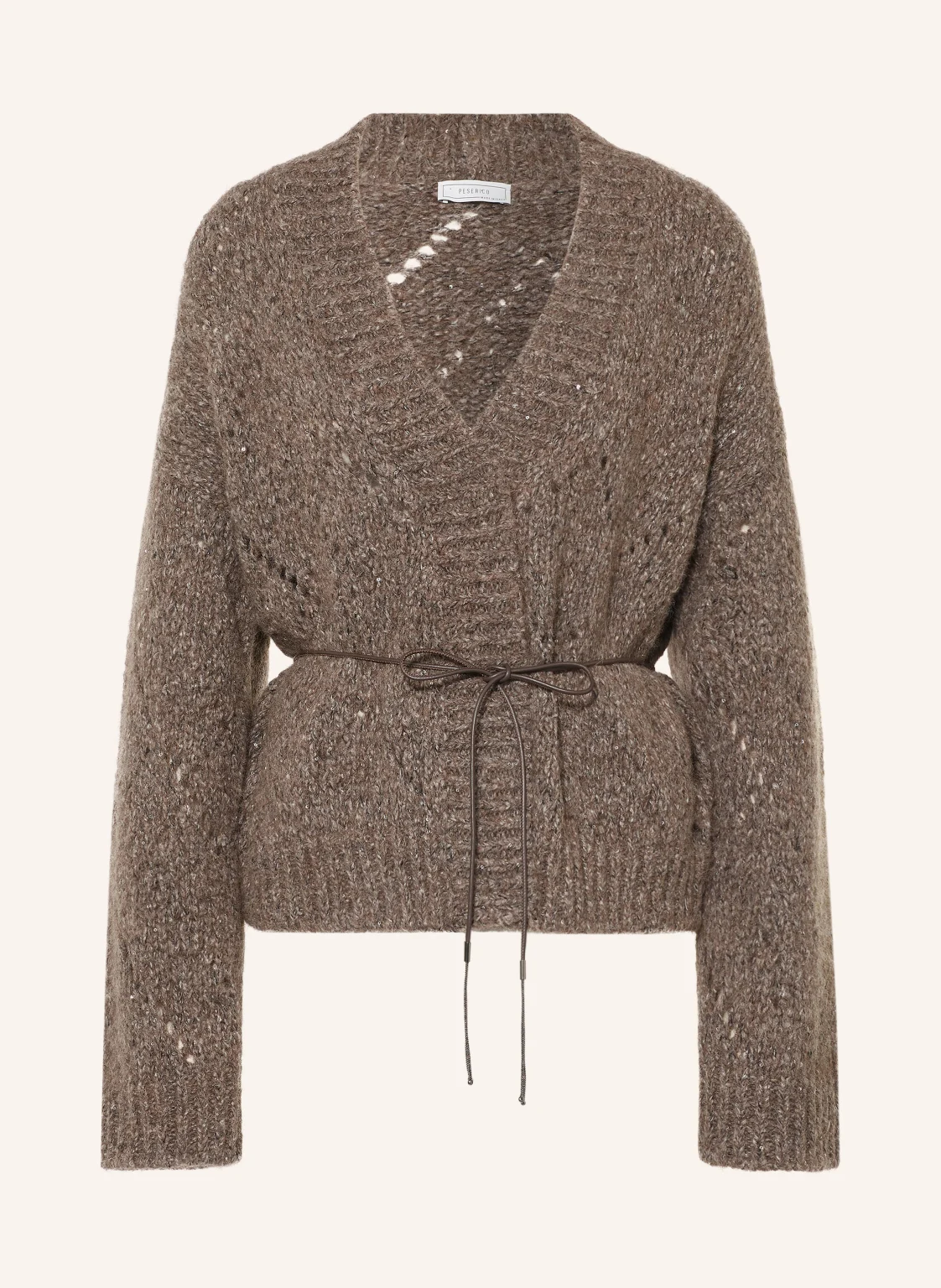 PESERICO Strickjacke mit Alpaka und Pailletten
