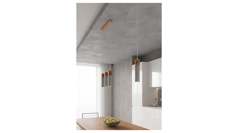 Lampa wisząca Zane 1betonowa szara