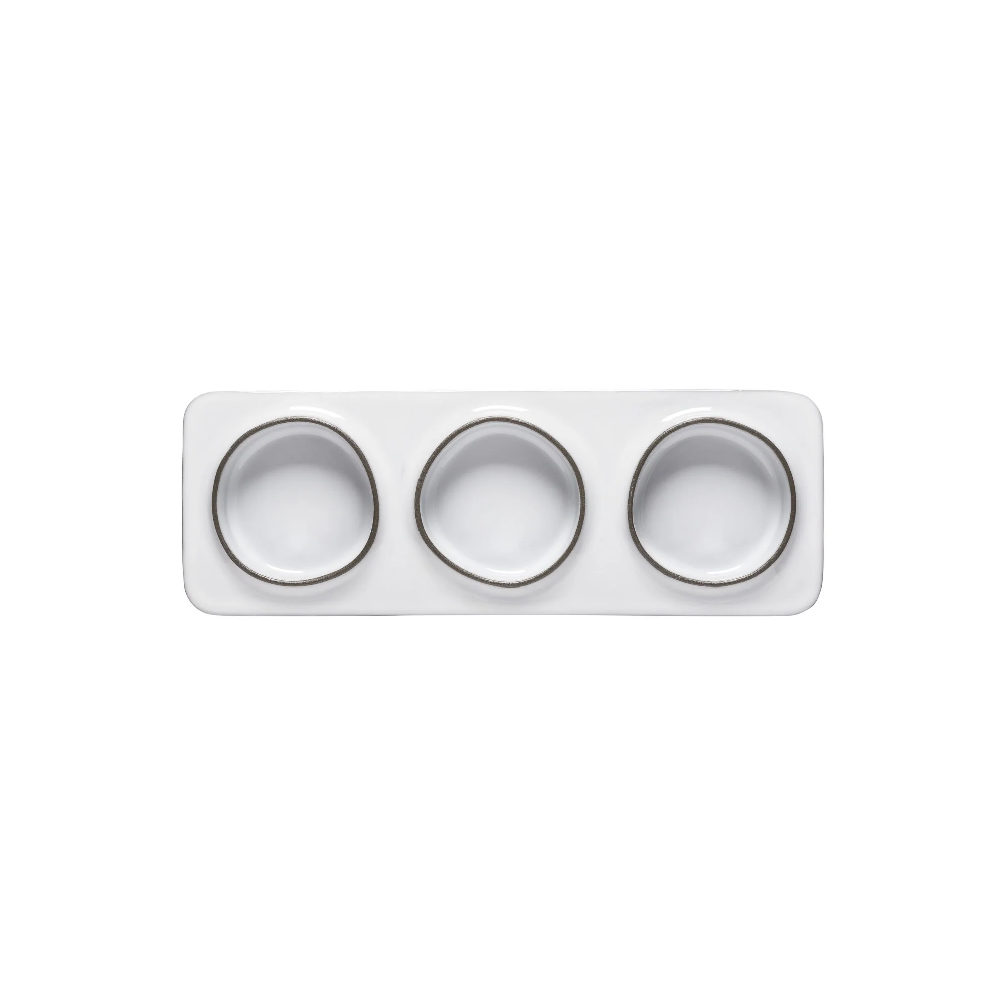 3-Section Rectangular Tray Âmbar