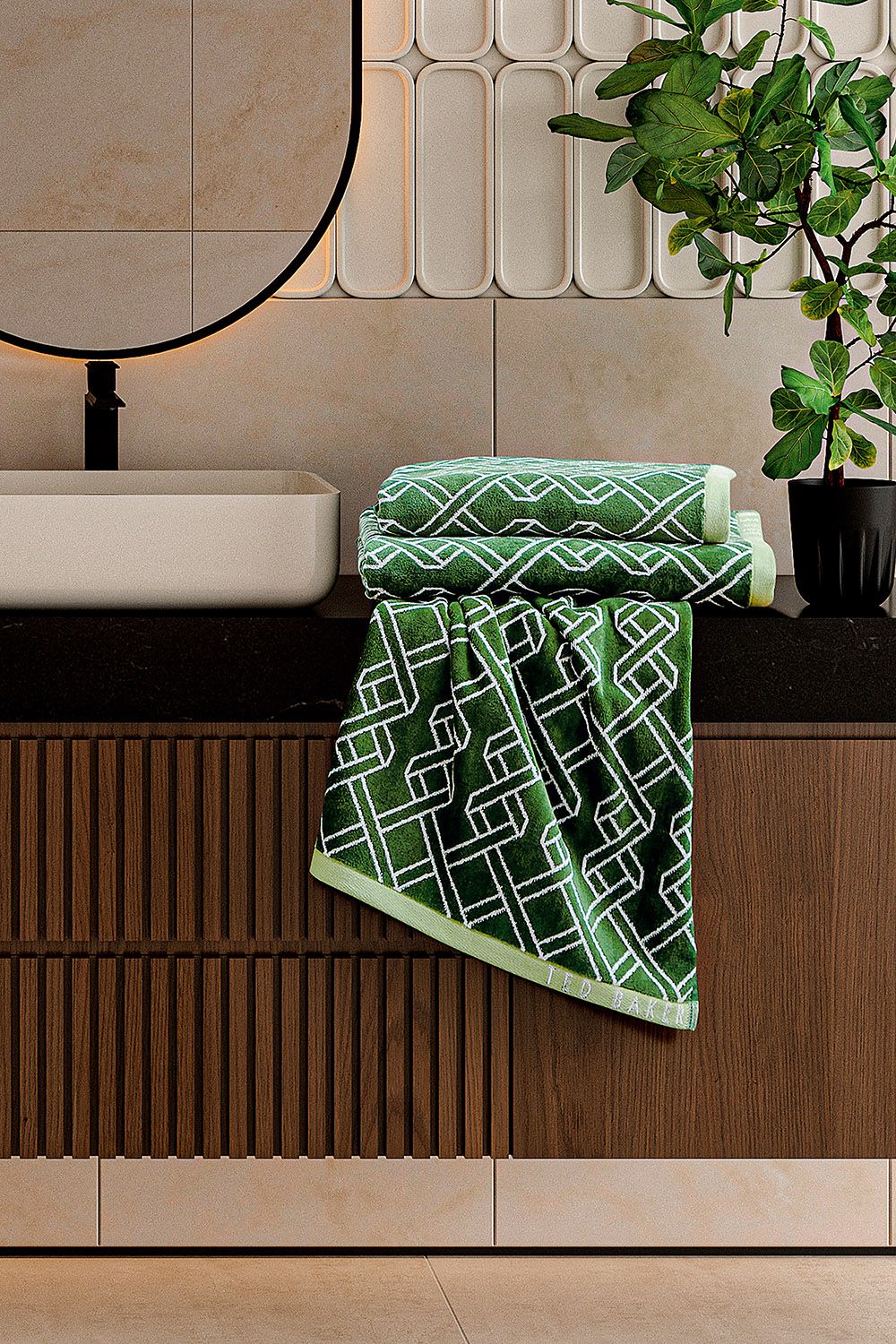 Ted Baker Ribbon Stripe' Cotton Towels