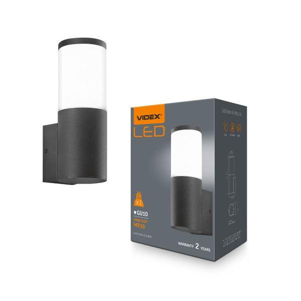 Kinkiet zewnętrznyczarno-biały AR090 1xGU10x30W IP54 Videx