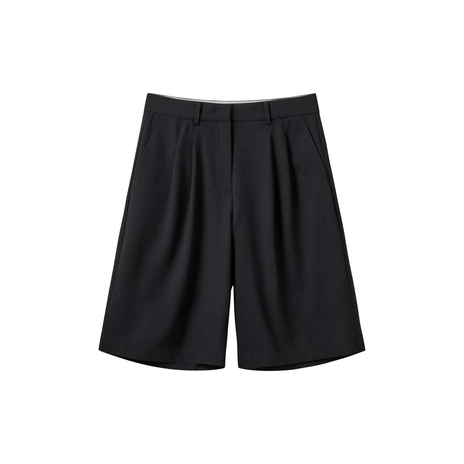 LUCIASW BERMUDA SUITING SHORTS, black