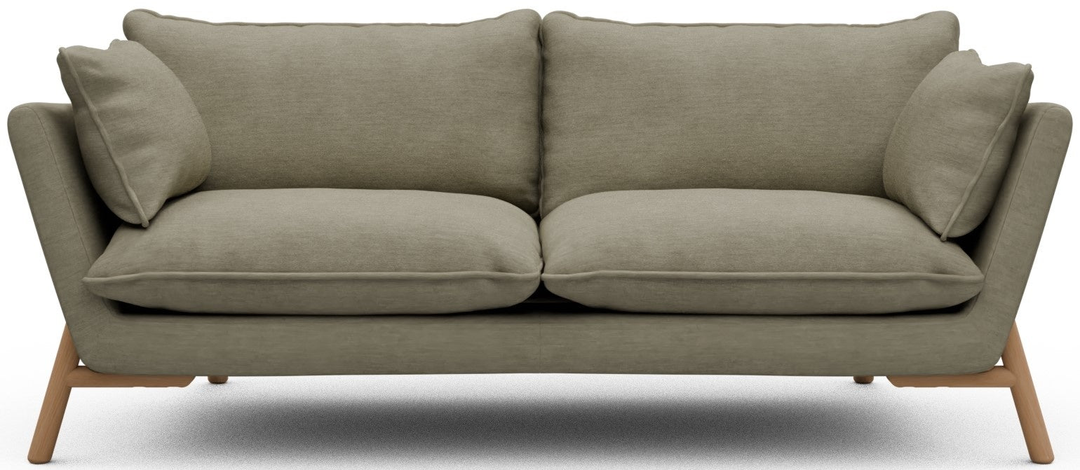 Kragelund Hasle 2-zits Bank Stoffig Zand   Eiken