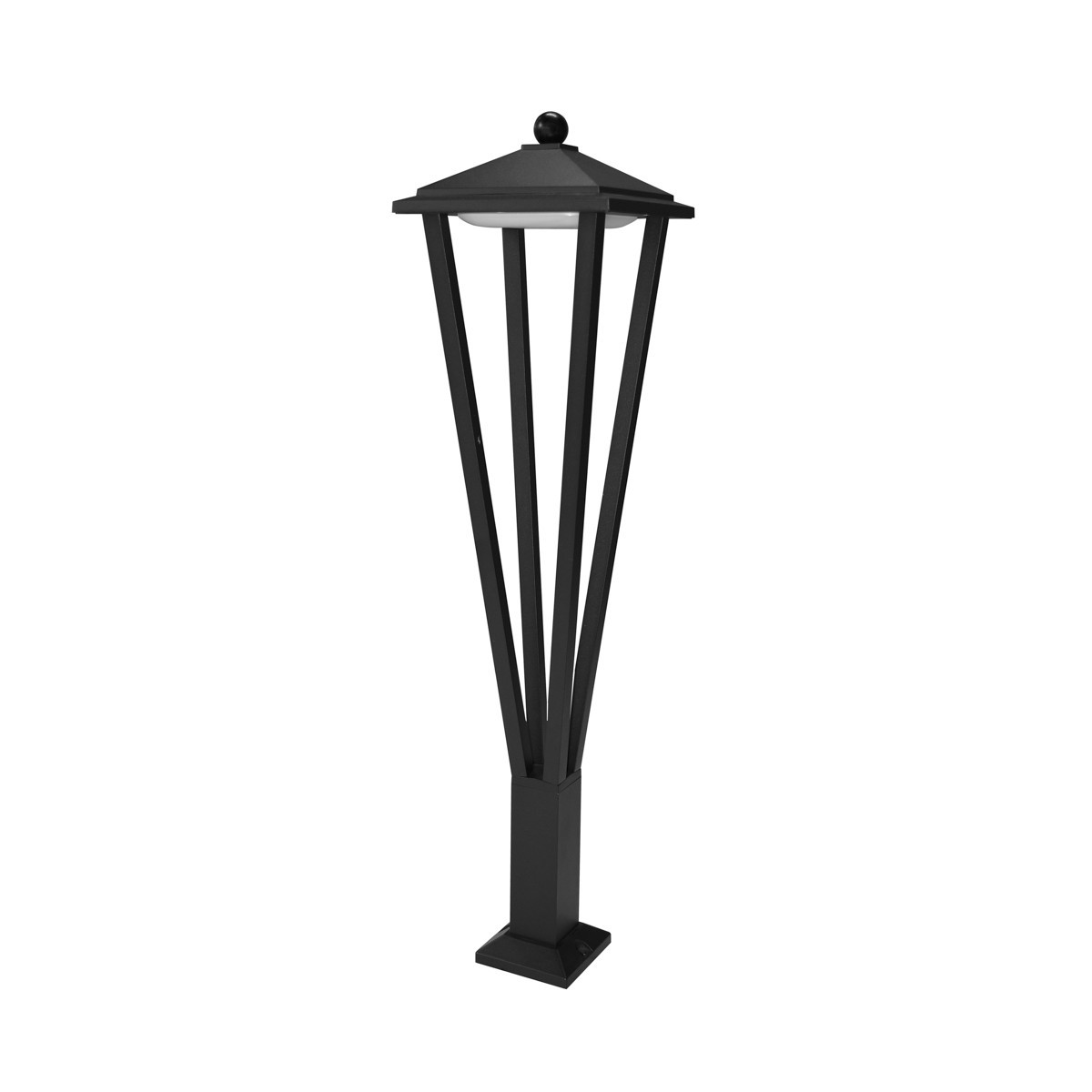 Lampa ogrodowa BONS wys:80 cm czarny piaskowany LED 1x12W 590lm IP54 Italux