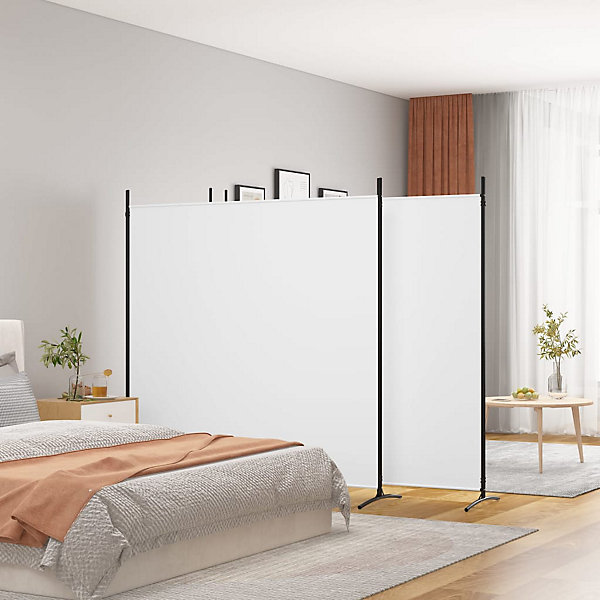 Cloison de séparation 4 panneaux Blanc 698x180 cm Tissu vidaXL