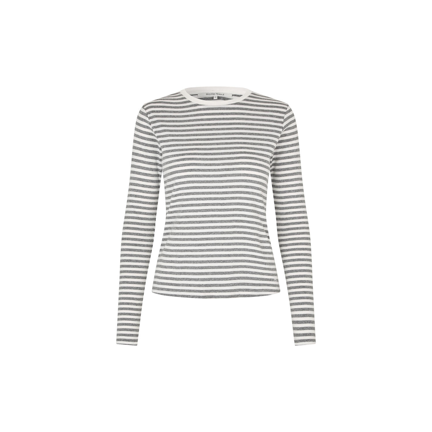 Alvilda O-Neck Tee, light grey melange