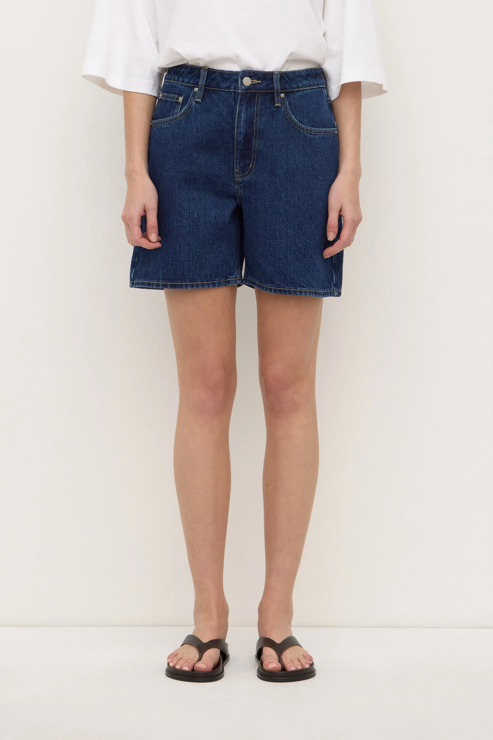 Mid Rise Vintage Denim Short