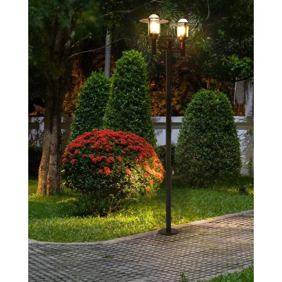 TIZU - Lantaarnpaal - Zwart - Aluminium/Glas