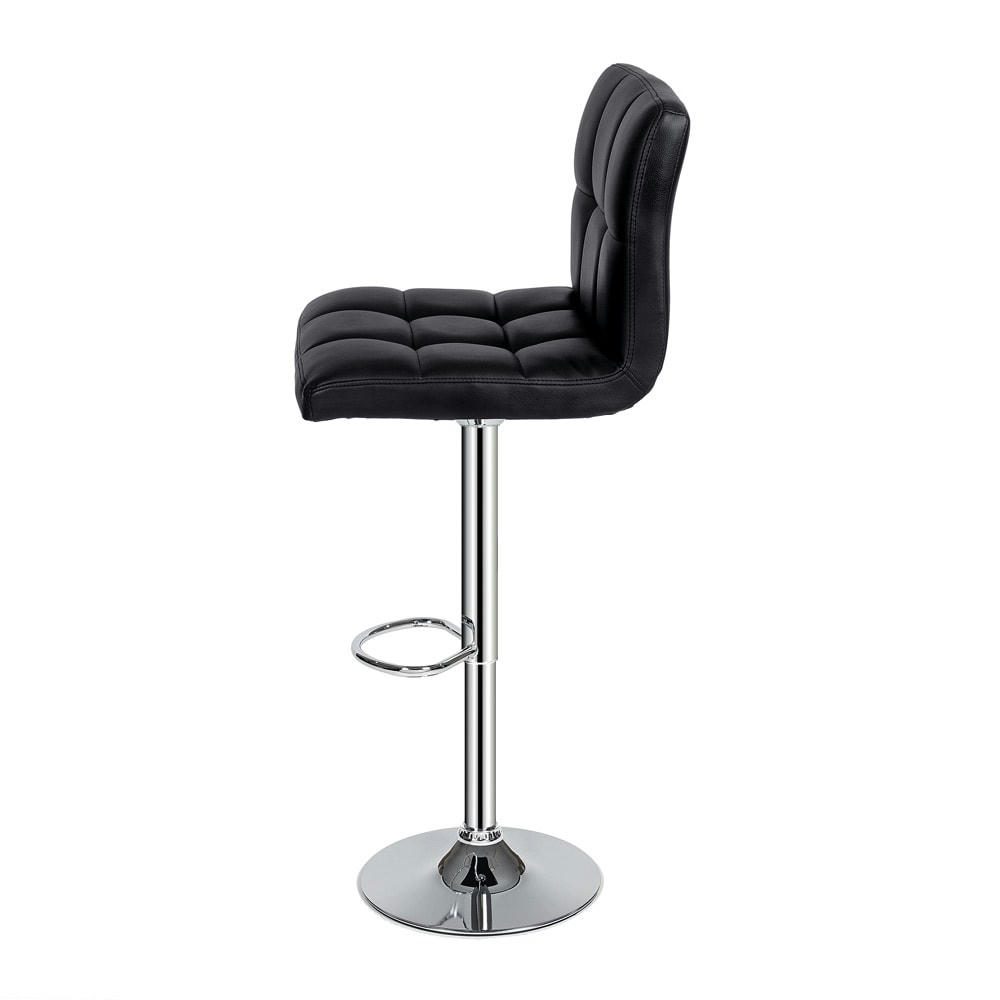 - Lot de 2 tabourets de bar Rembourré avec un dossier noir