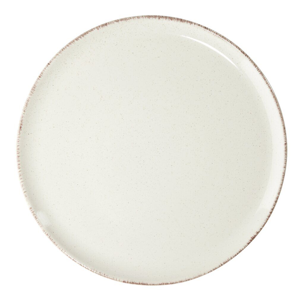 Assiette plate Lisbonne en grès beige Ø27cm