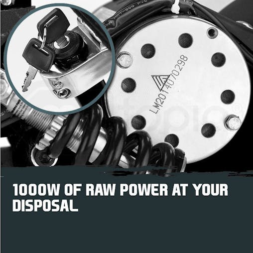 NNEMB Black/Red 48V 1000W Turbo w/ LED Folding Electric Scooter For Adults-RPZ1600