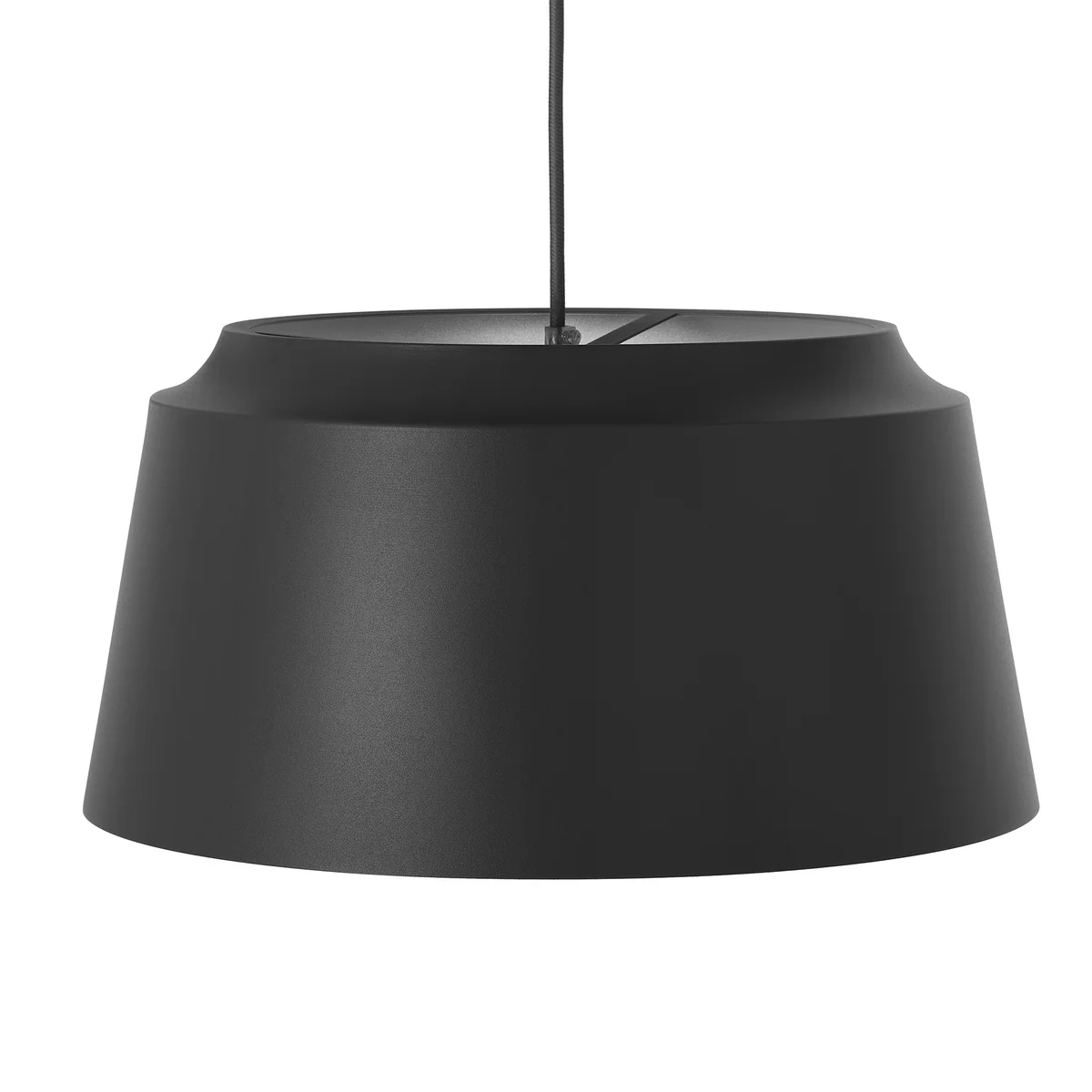 Puik - Groove Pendelleuchte, Ø 40 x H 20 cm, schwarz