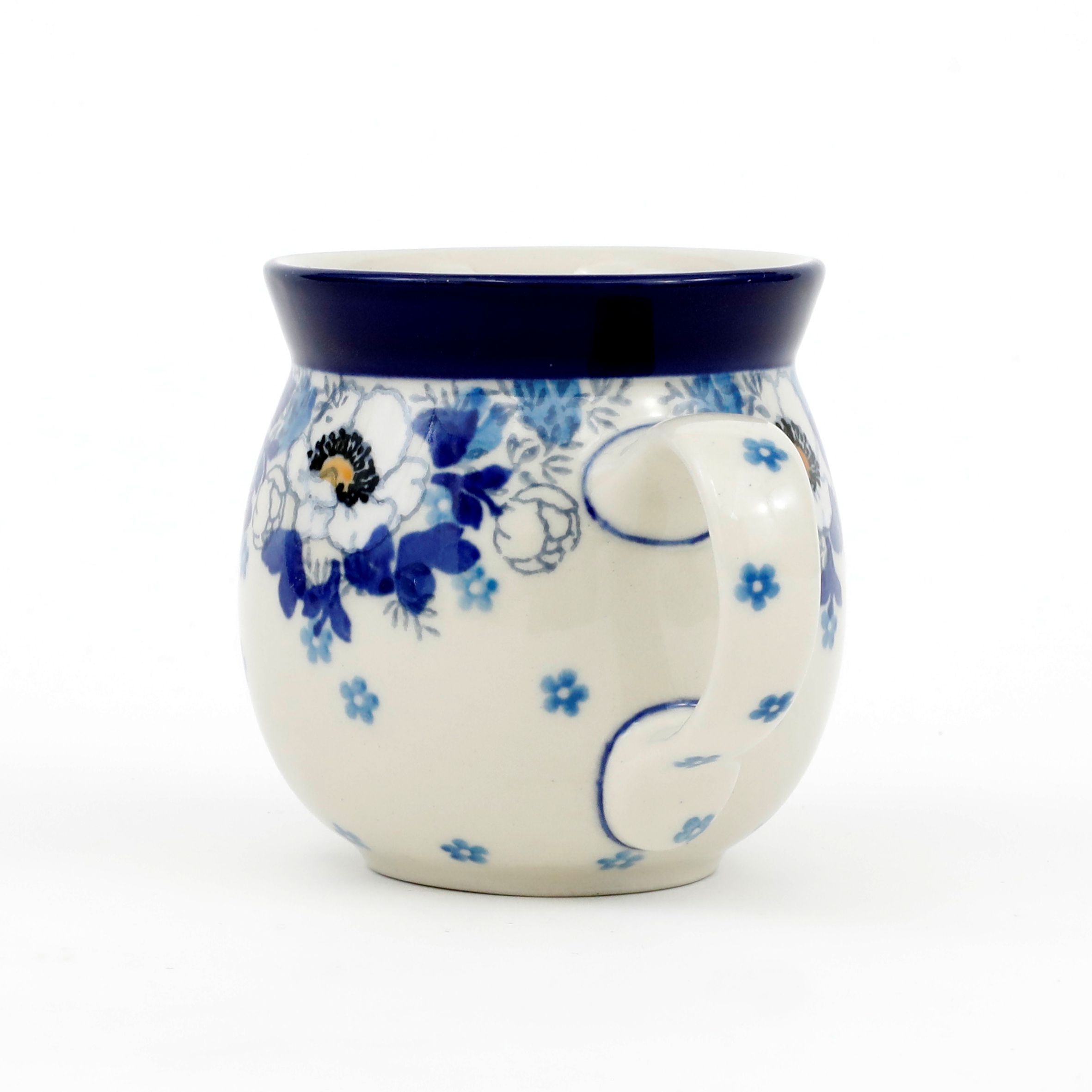 Kubek Ceramiczny 005 v-0,2l 2222X Biało-niebieskie anemony