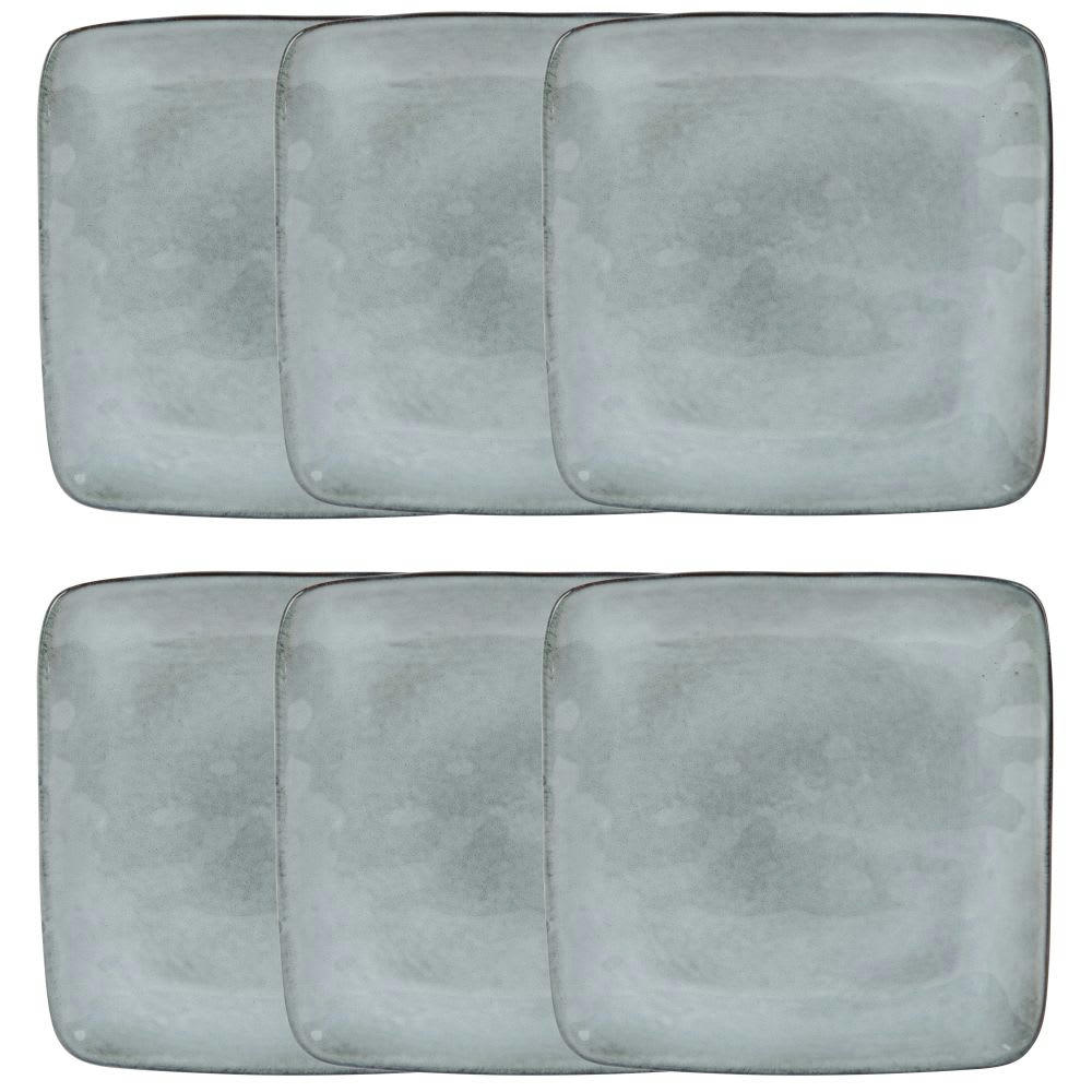 NAGOYA - Assiette à dessert en faïence grise