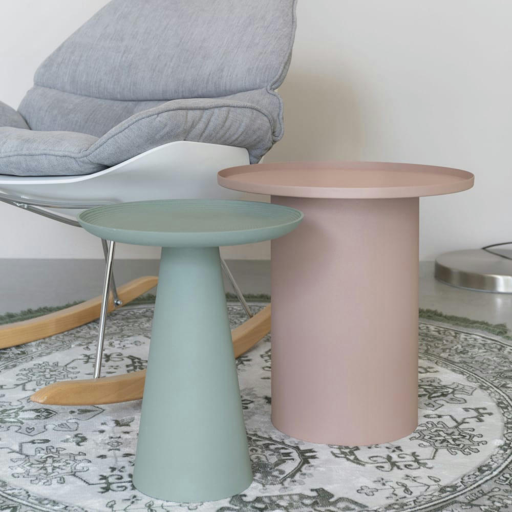 RINGAR - Table d'appoint ronde en aluminium D34,5cm vert