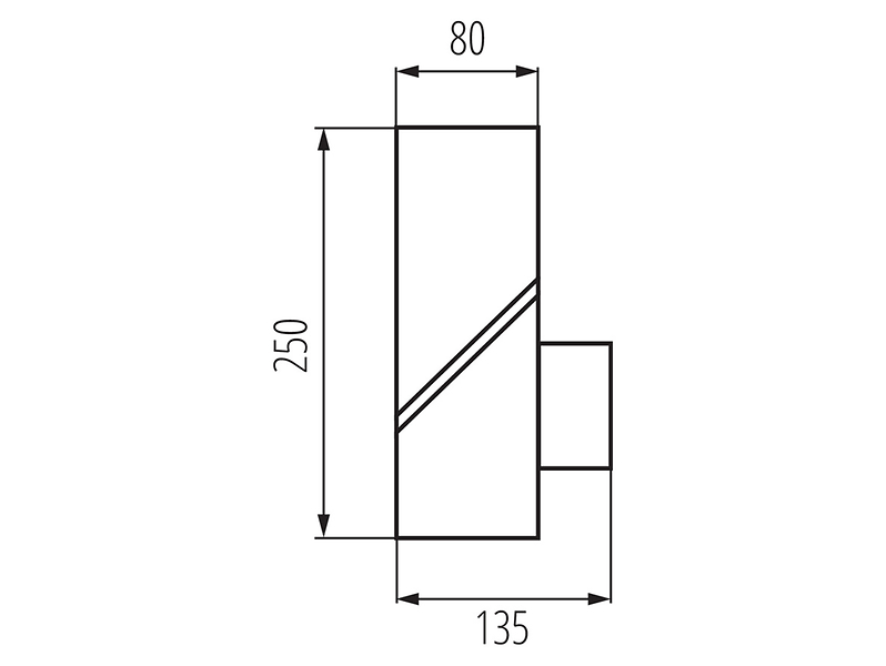 Kinkiet ogrodowy Laven 25 cm aluminiowy szary