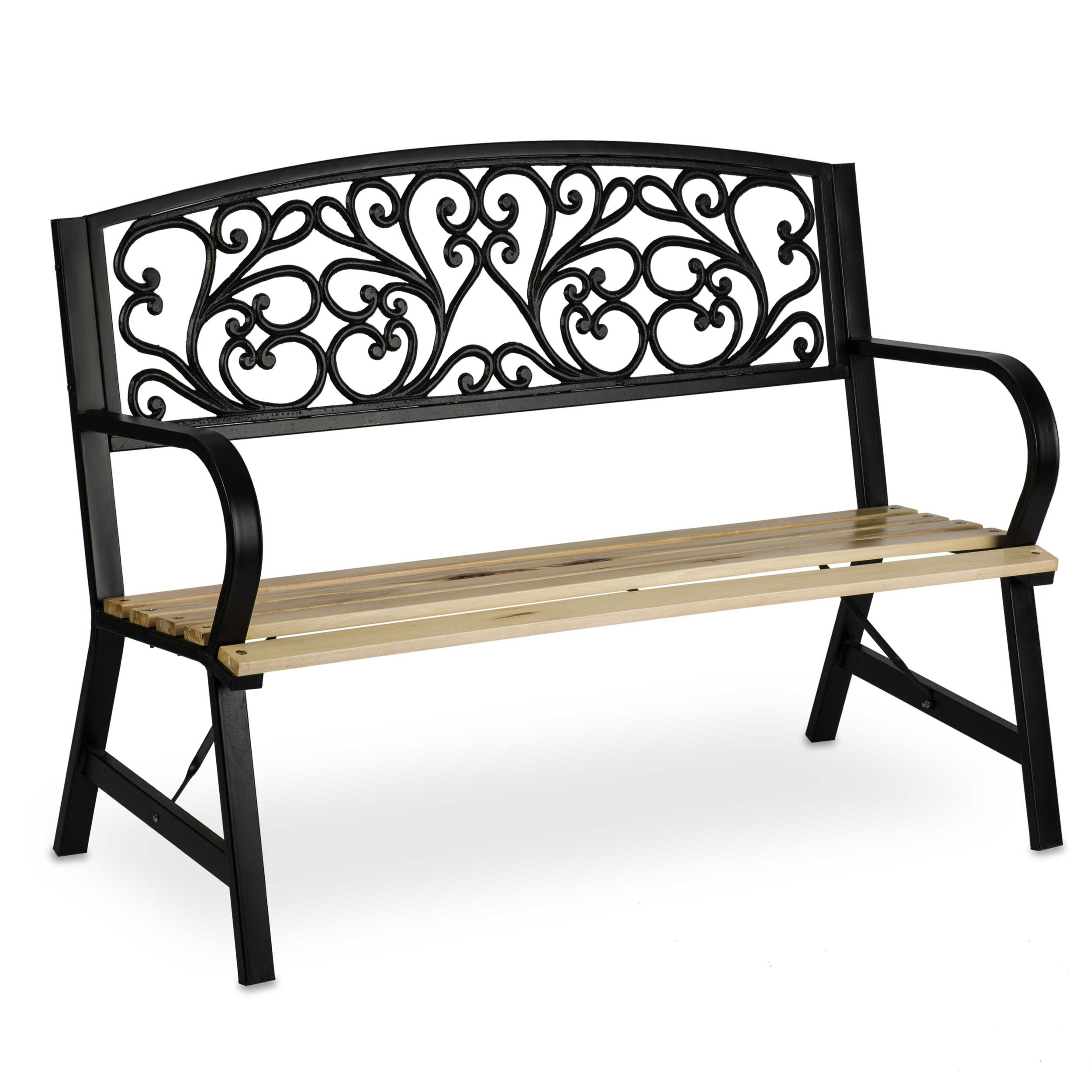 Ławka ogrodowa parkowa drewniana 122x55,5x88,5 cm Sofotel