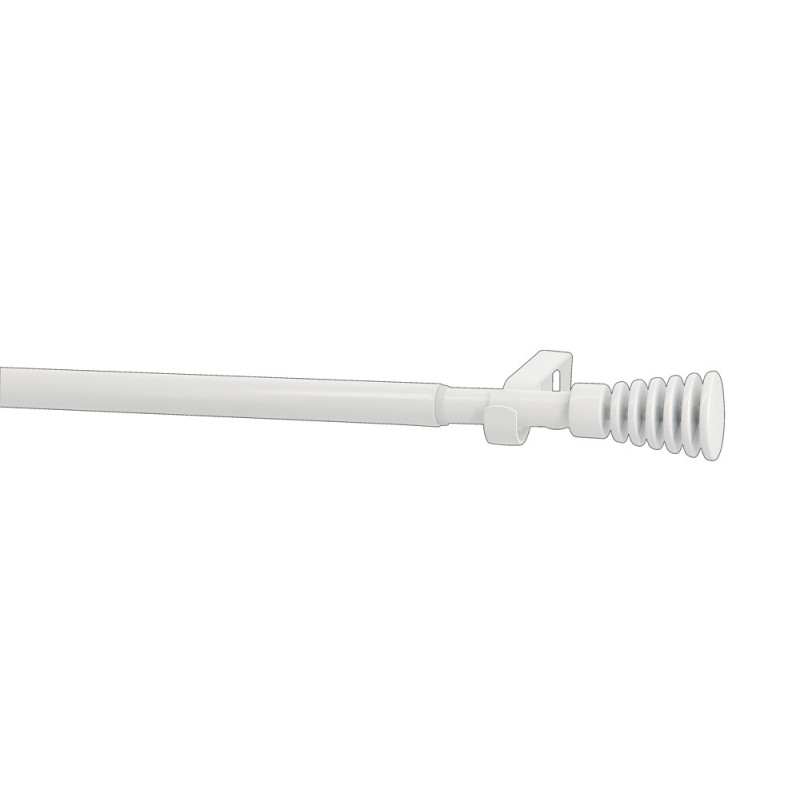 Kit tringlerie en métal Ø 19 - 16 mm extensible avec embout blanc mat 1,2 à 2,1 m MOBOIS