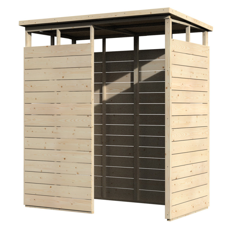 Abri pour poubelles et vélos en bois 15 mm 1,83 x 1,09 m DÉCOR ET JARDIN