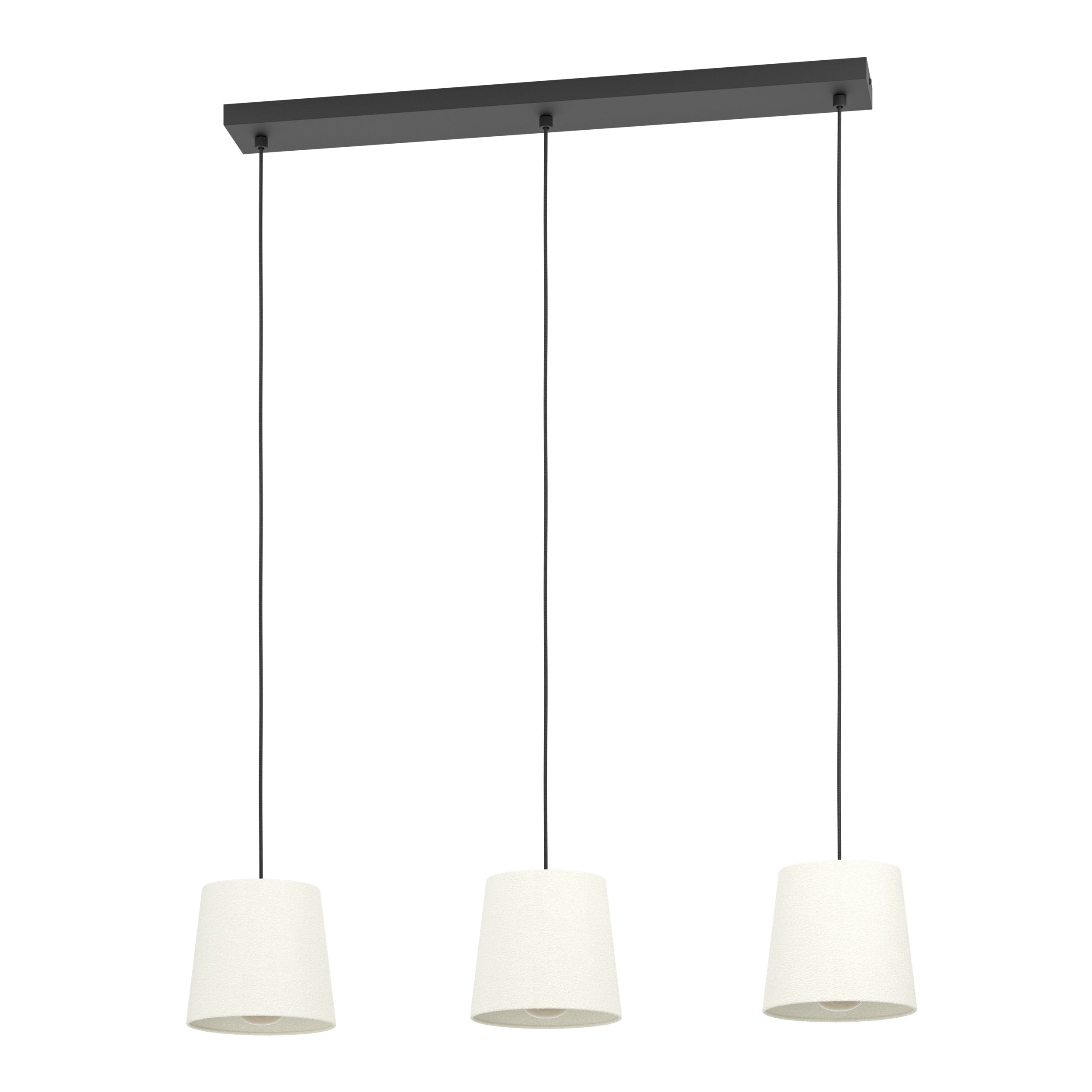 EGLO hanglamp Febres - e27 - textiel - zwart/wit