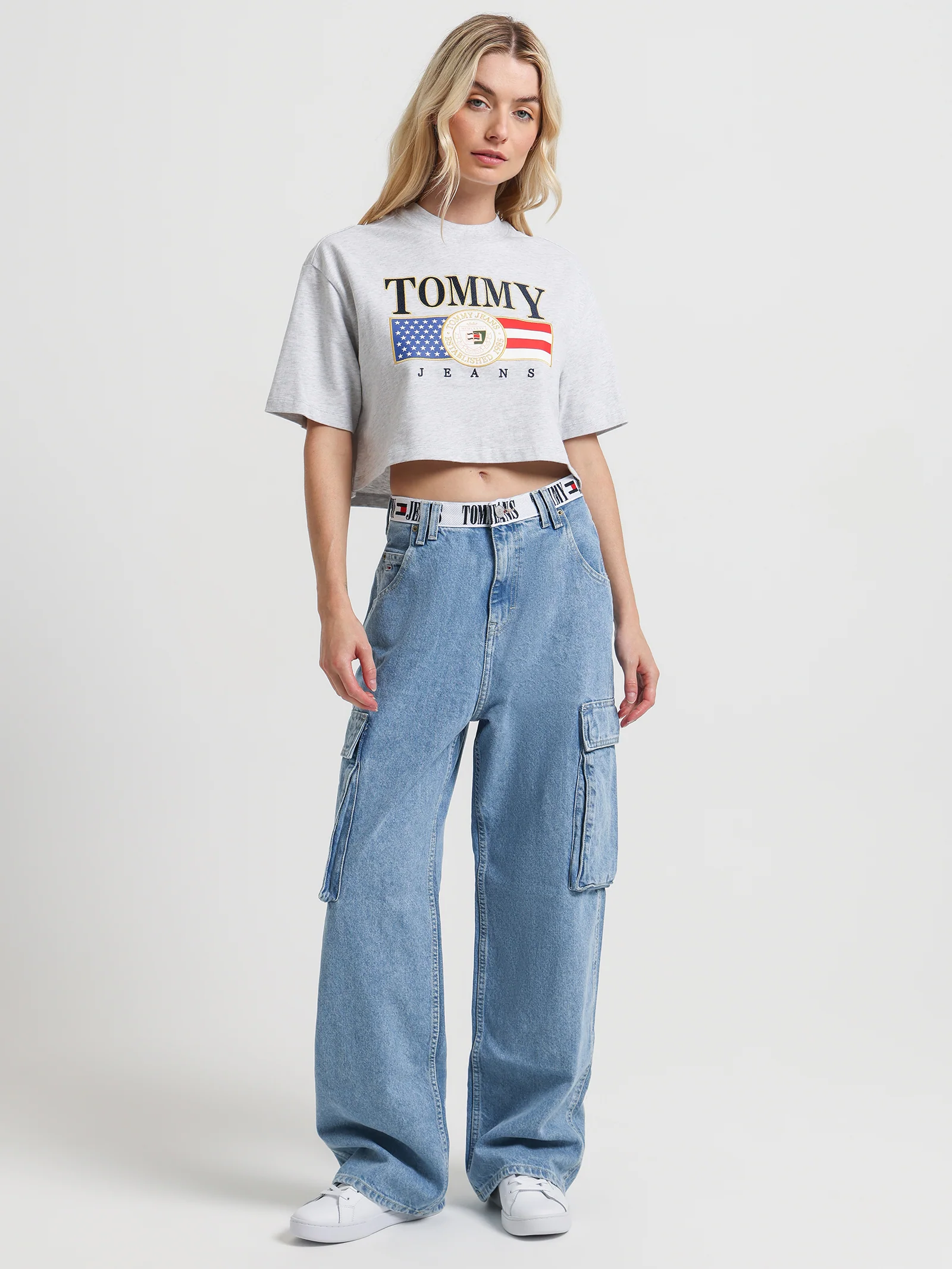 Logo Brushed Jersey Crop Top