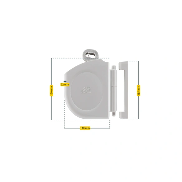 Aufschraubwickler »Design Mini«, weiß, inkl. 5 m Rolladengurt