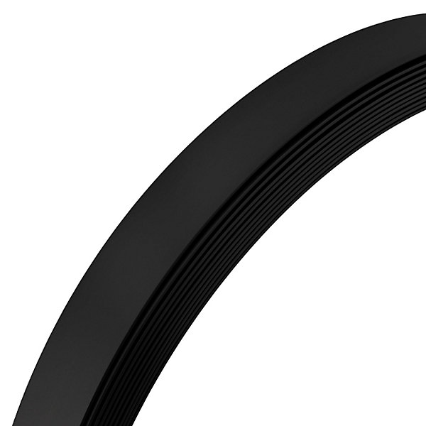 Bande plate en PVC 20 mm, lame décorative, bande de finition en PVC auto,adhésive, noir, 10 m