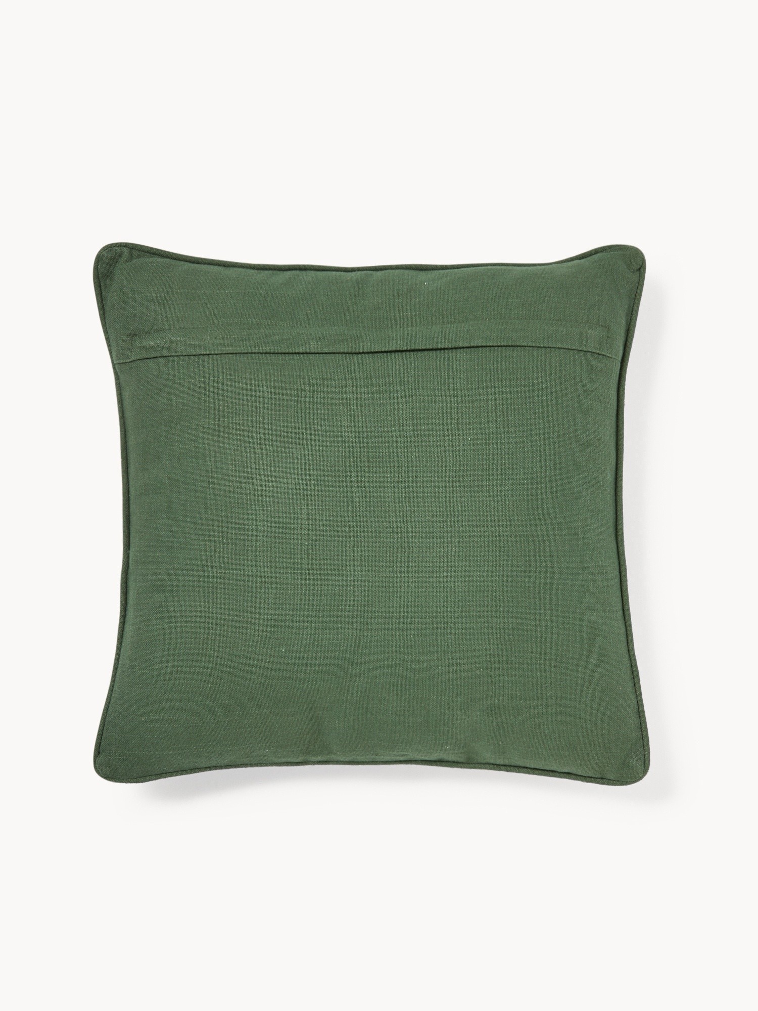 Cuscino in slub di cotone con ricamo floreale 45x45cm - Prezzo di lancio