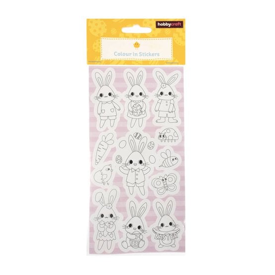 Colour-in Bunny Stickers