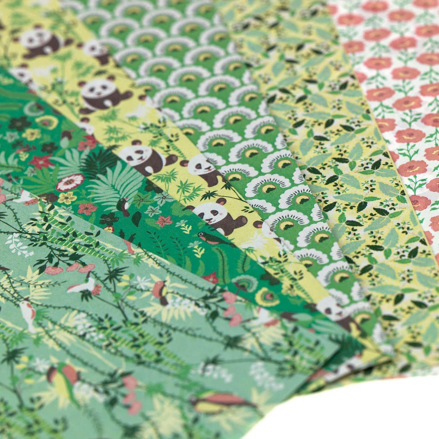 - Lot de 100 papiers imprimé origami kyoto 15x15 cm