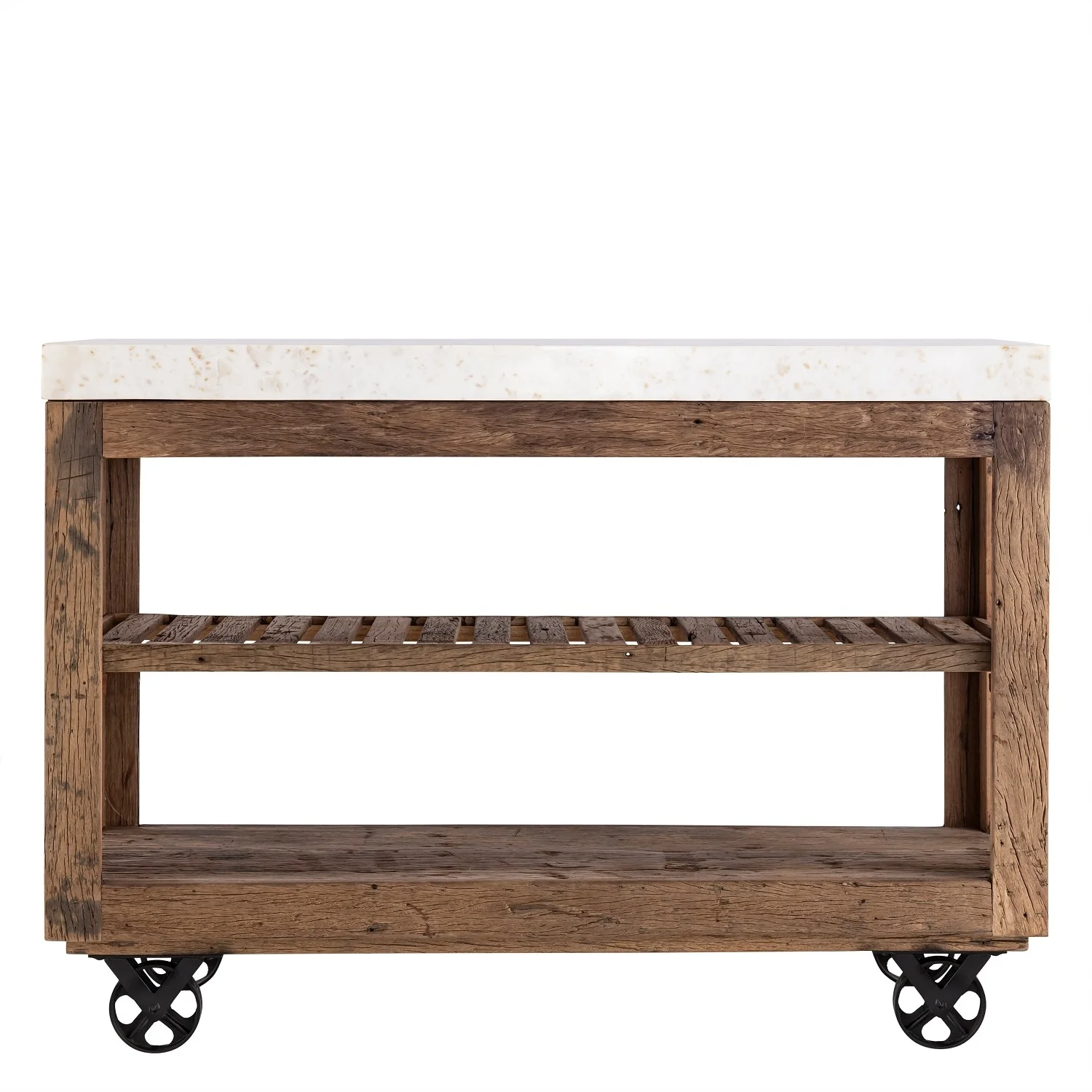 Lg Wooden Kitchen Island on Wheels