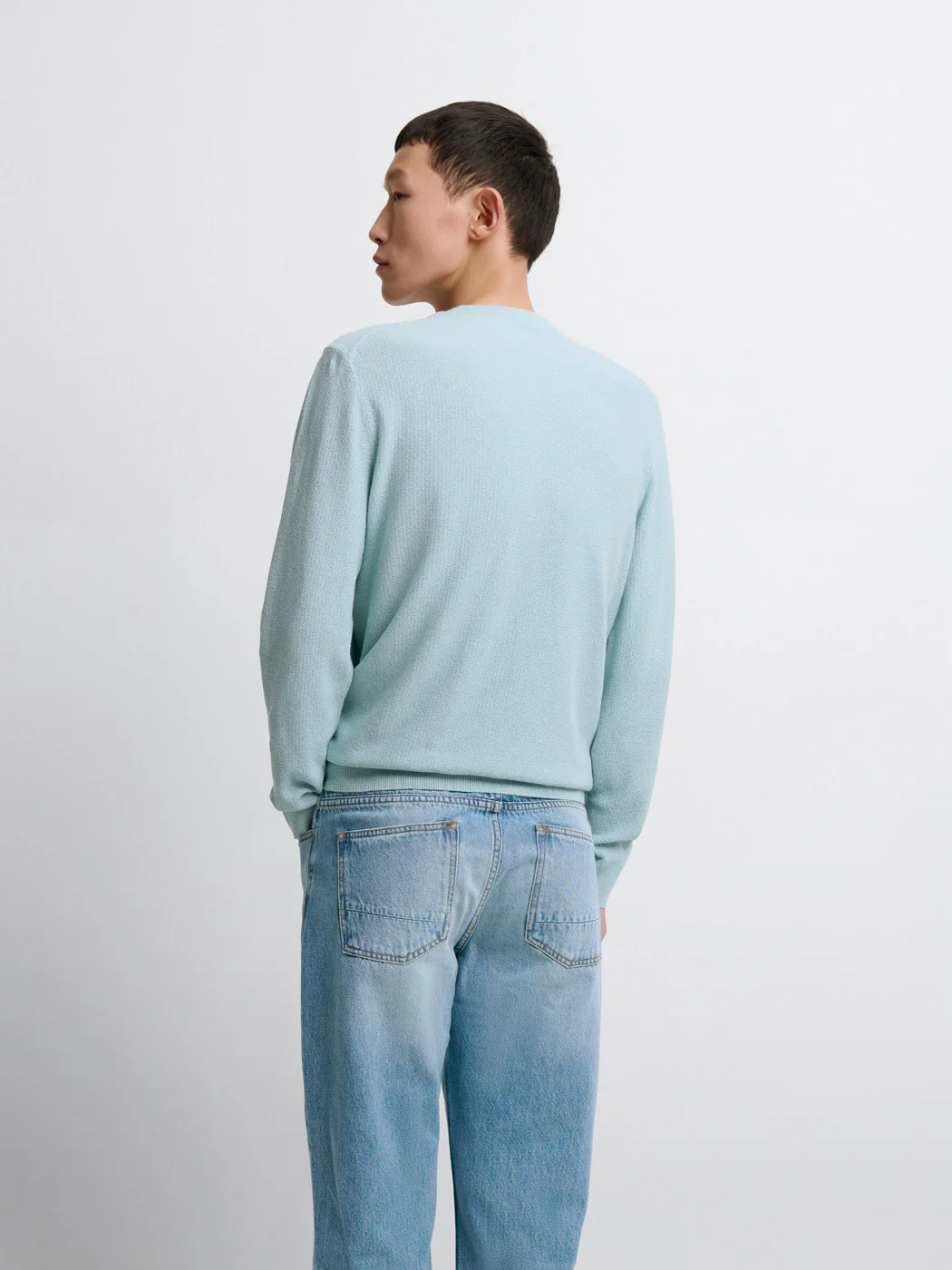 Pull col rond en coton bio