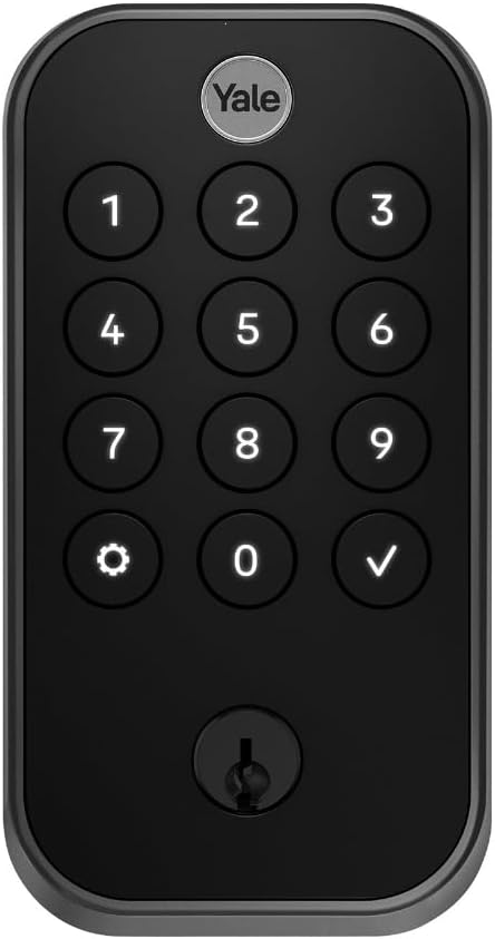 Yale Security Assure Lock 2 Touch Deadbolt  Black Suede Keyed Smart Entry Door Lock with Wi-Fi Connected Keypad and Fingerprint Scanner for Code Entry and Remote Access  YRD410-F-WF1-BSP