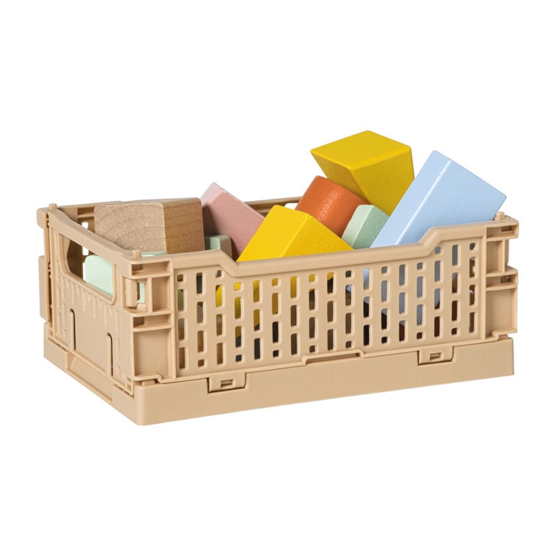 Vouwkrat klein - beige -6x15x10 cm