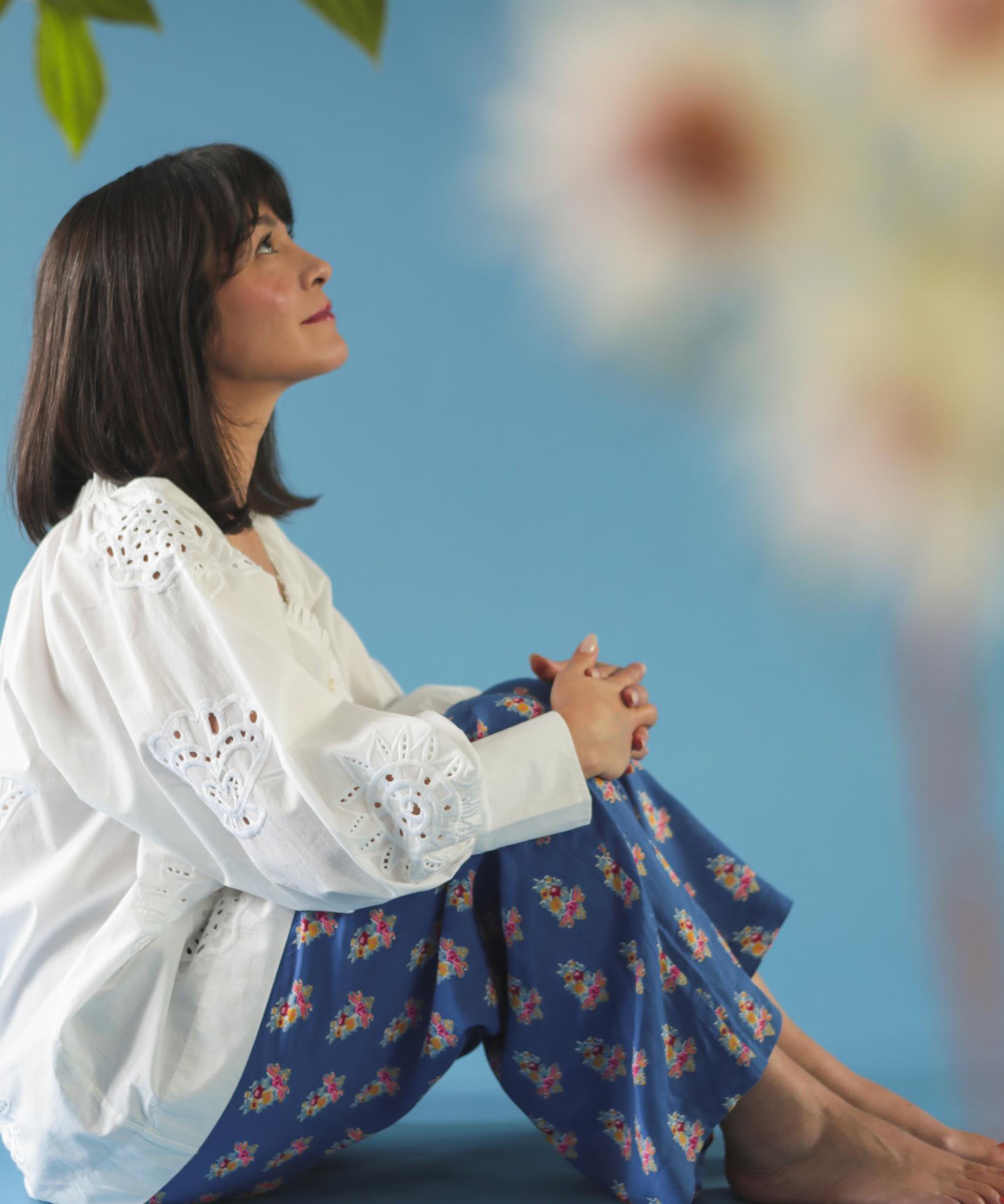 Blouse Julia en coton broderies Coup de Soleil - 100% Coton