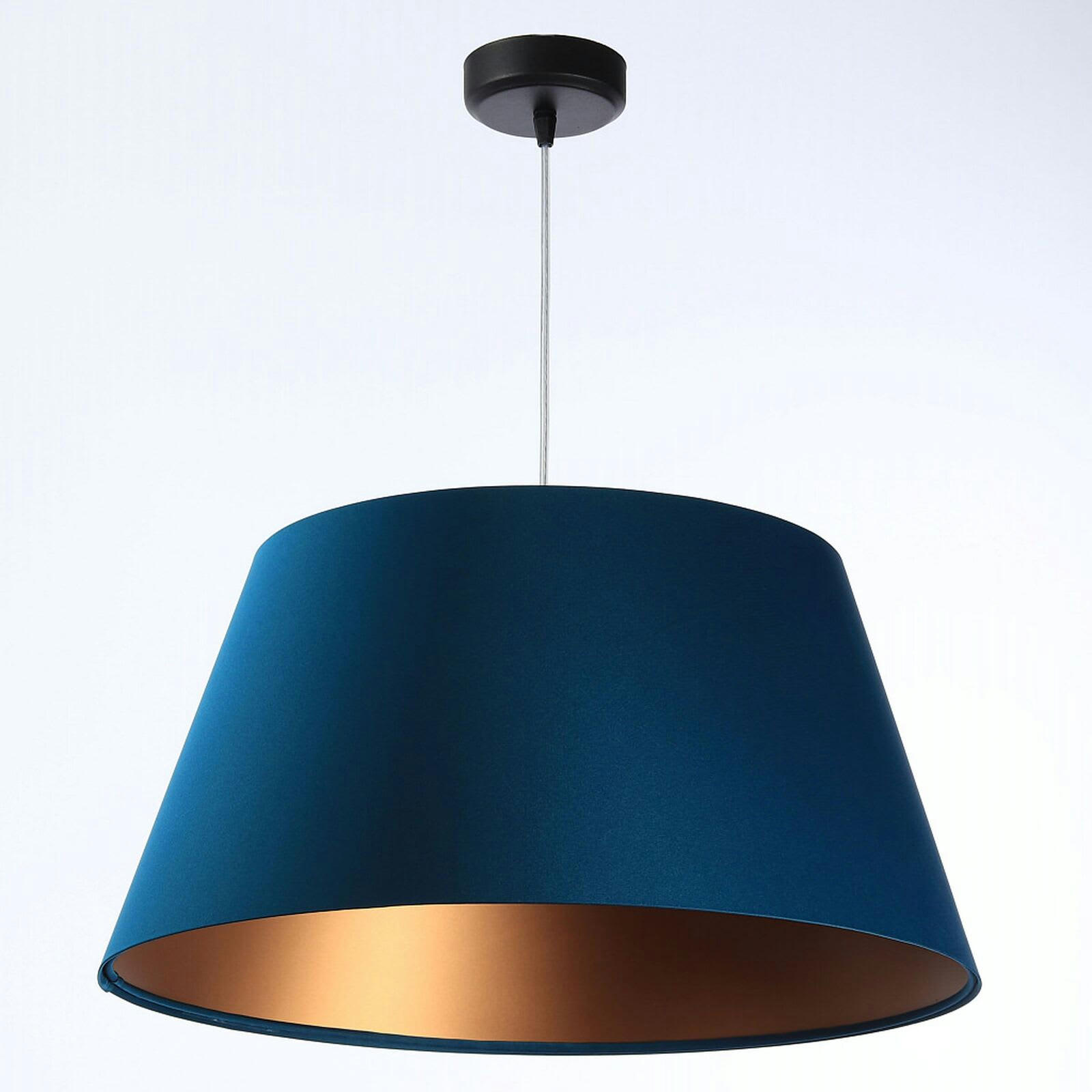 BIG BELL - Suspension Tissu Bleu 50x50x27 cm