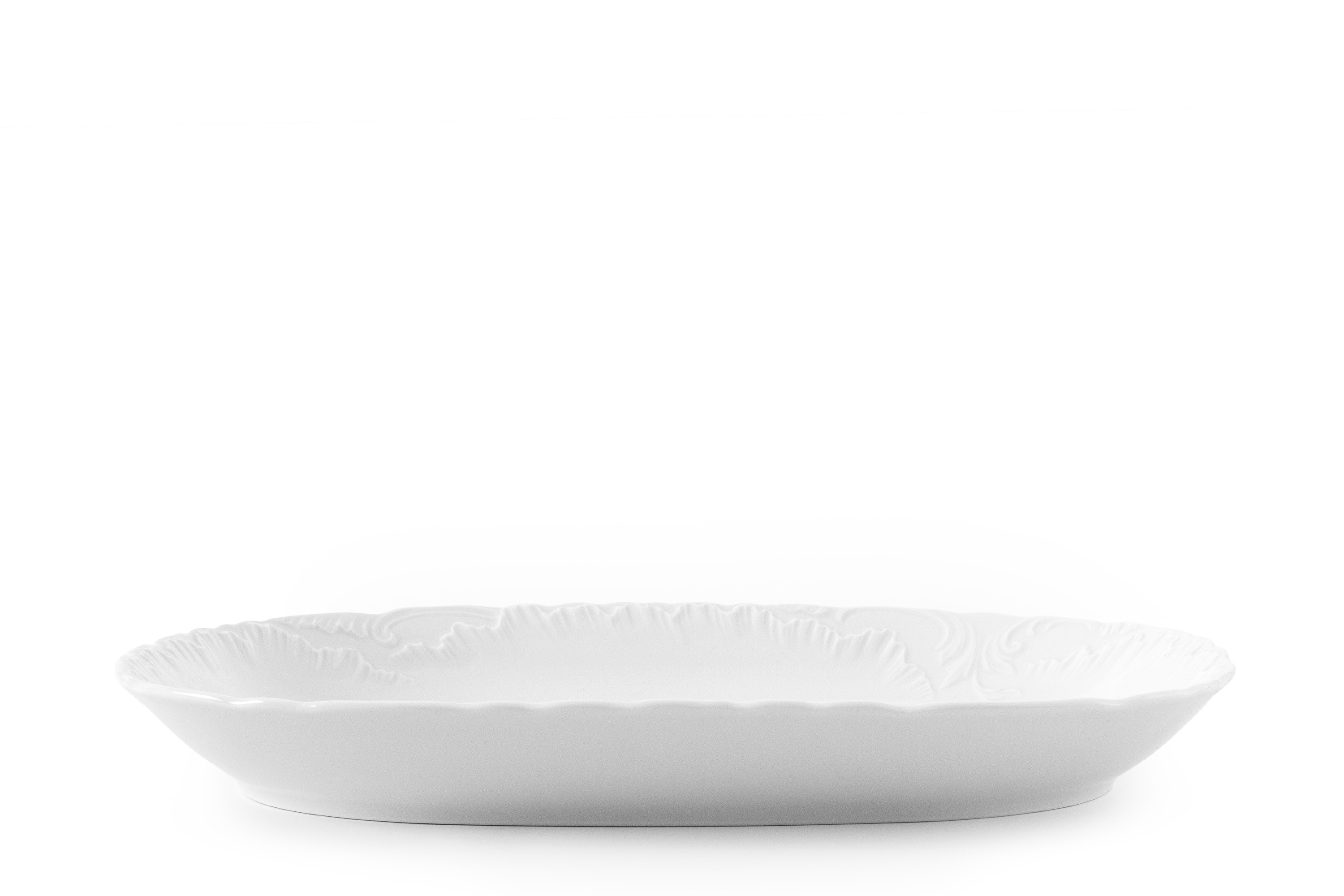 KONSIMO ROCOCO MARIA Biały półmisek z porcelany dł. 29 cm