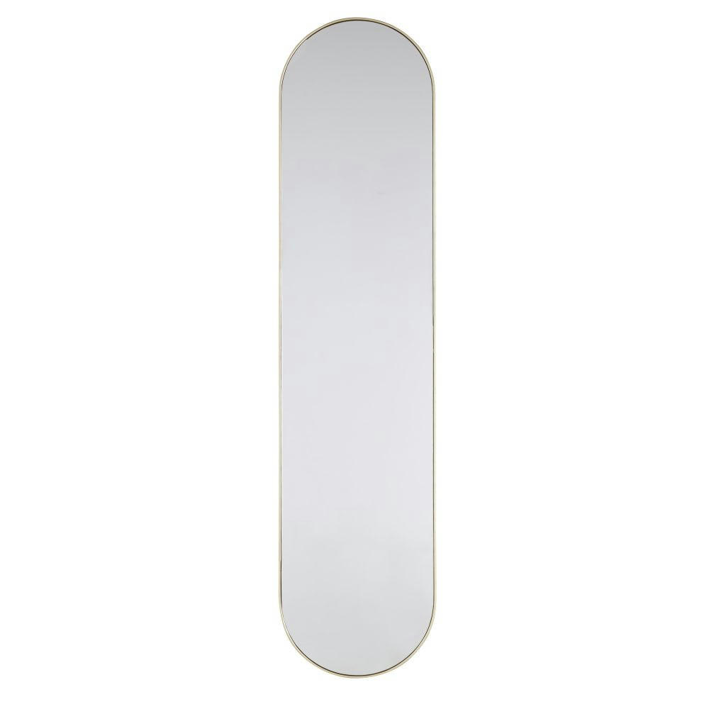 ALYSSA - Miroir ovale en métal doré 35x150