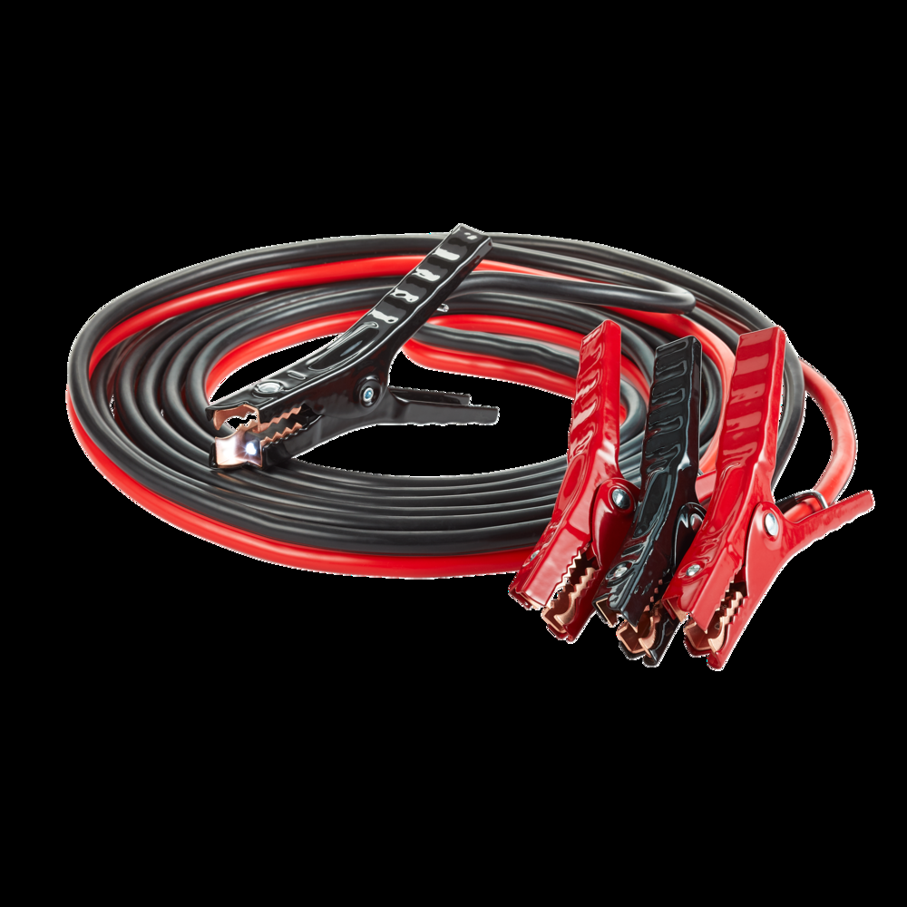 MotoMaster Medium-Duty Booster/Jumper Cables with Built-in LED Lights, 4-Gauge, 20-ft