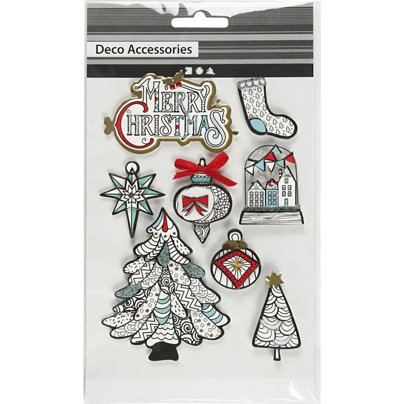 Sticker 8er-Set Weihnachtliche Motive