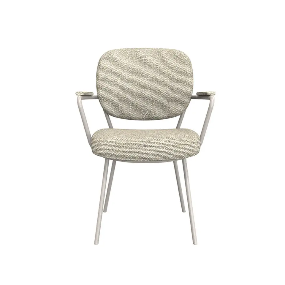 LABEL51 Eetkamerstoel Lausanne - Naturel - Boucle - set van 2