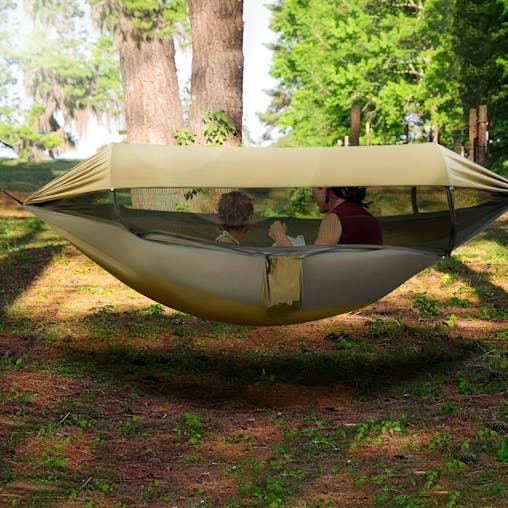 NNETM Double Camping Hammock with Mosquito Net