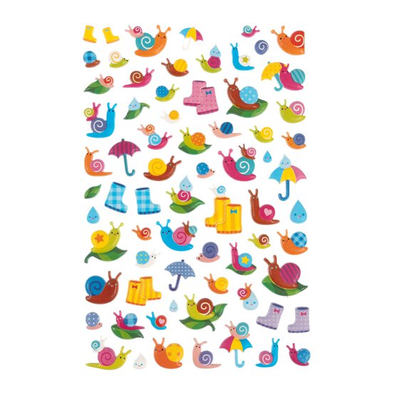Snail Puffy Stickers