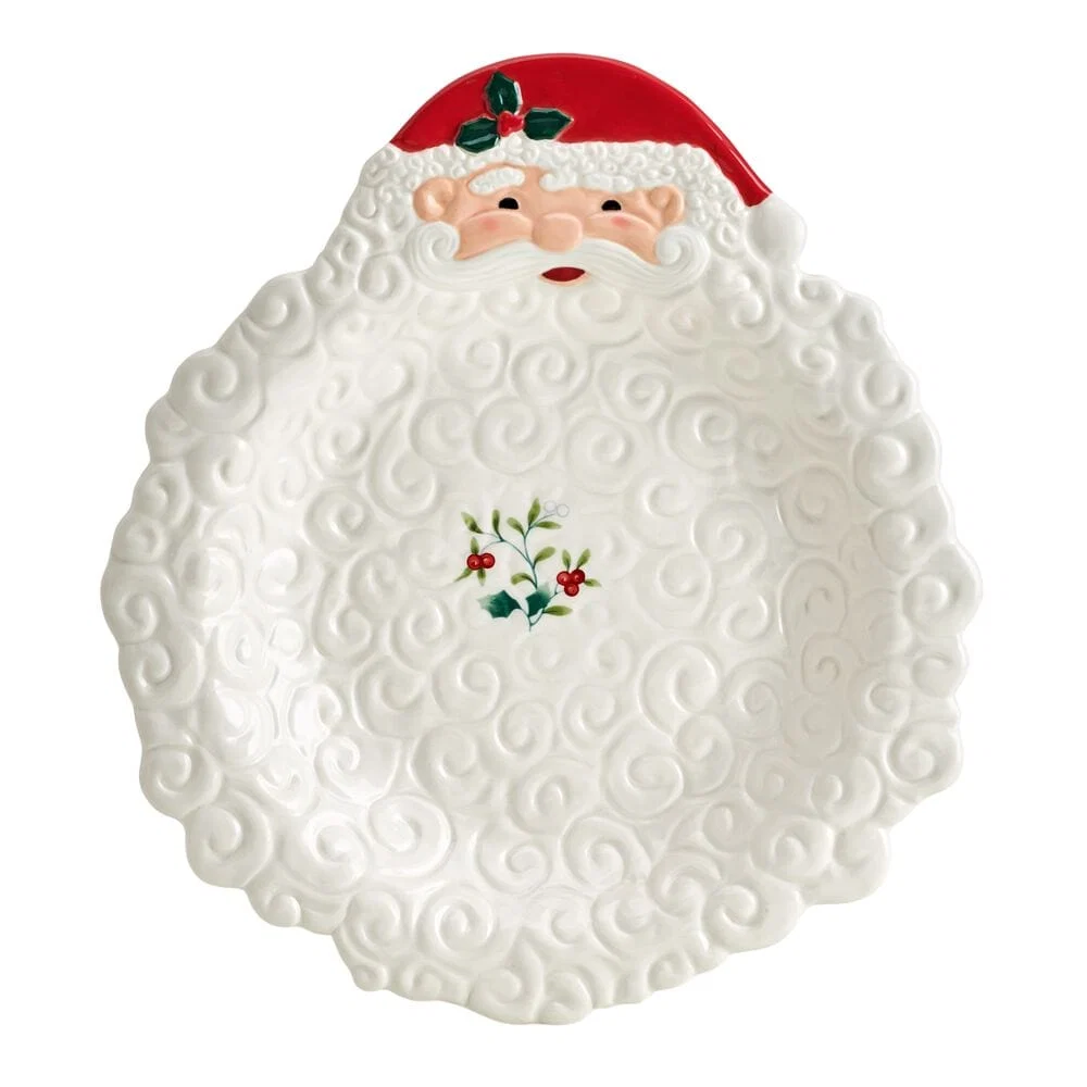 Winterberry® Santa Figural Bearded Platter