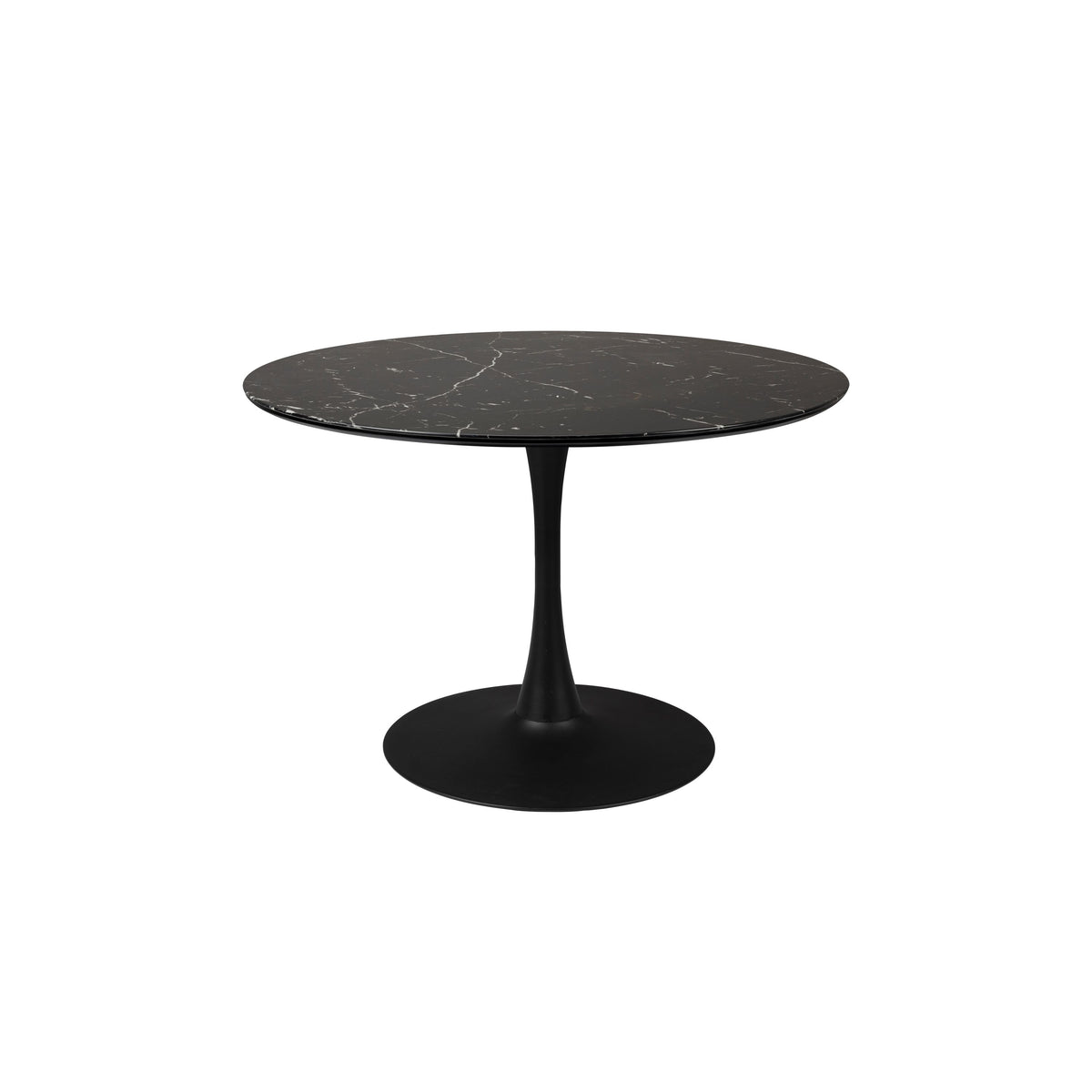 Housecraft Living Maru Eettafel Rond 110 cm Marmerlook Zwart