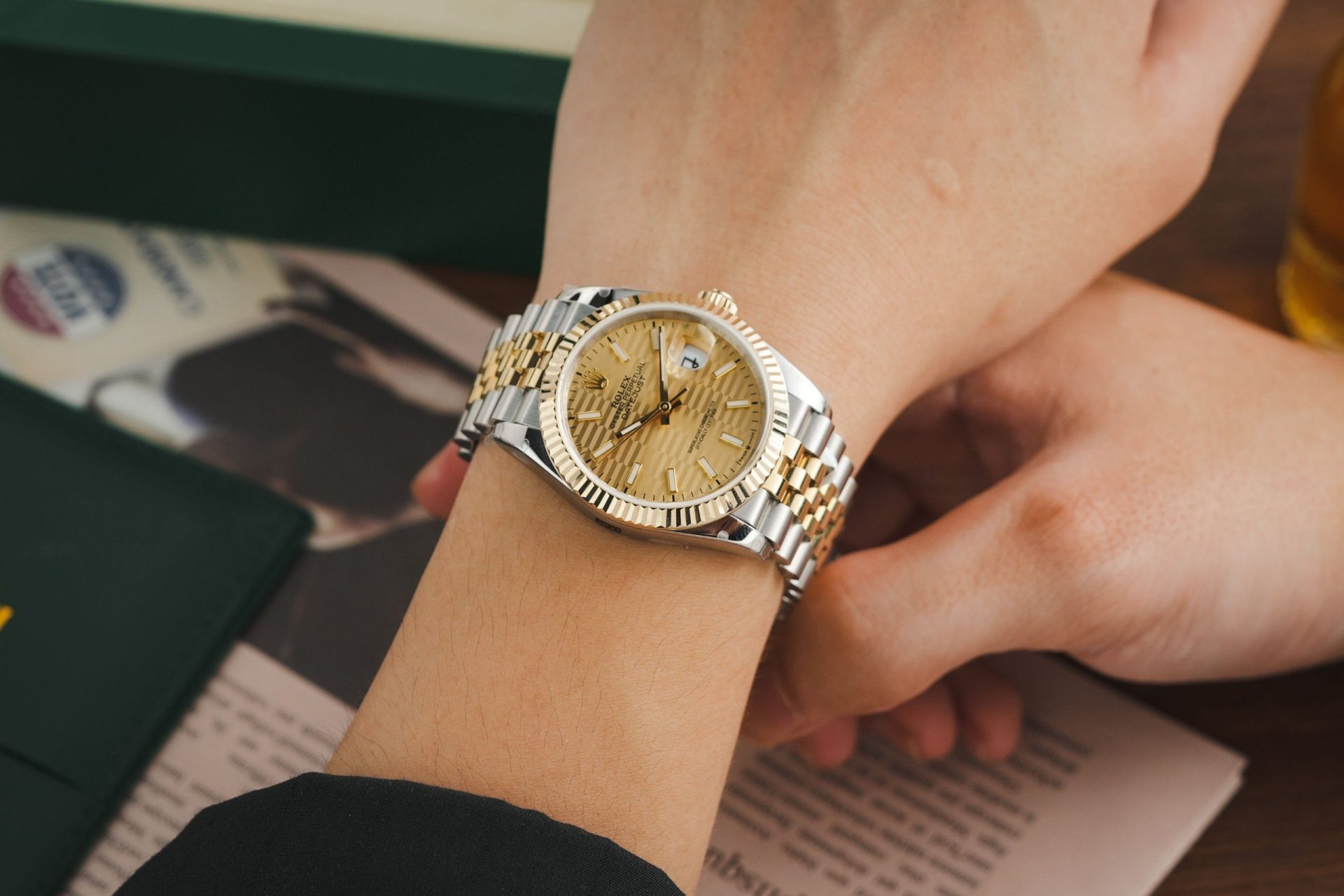 Rolex Datejust 126233 SS/YG Plated Fluted Champagne Dial 36mm Jub Super Clone